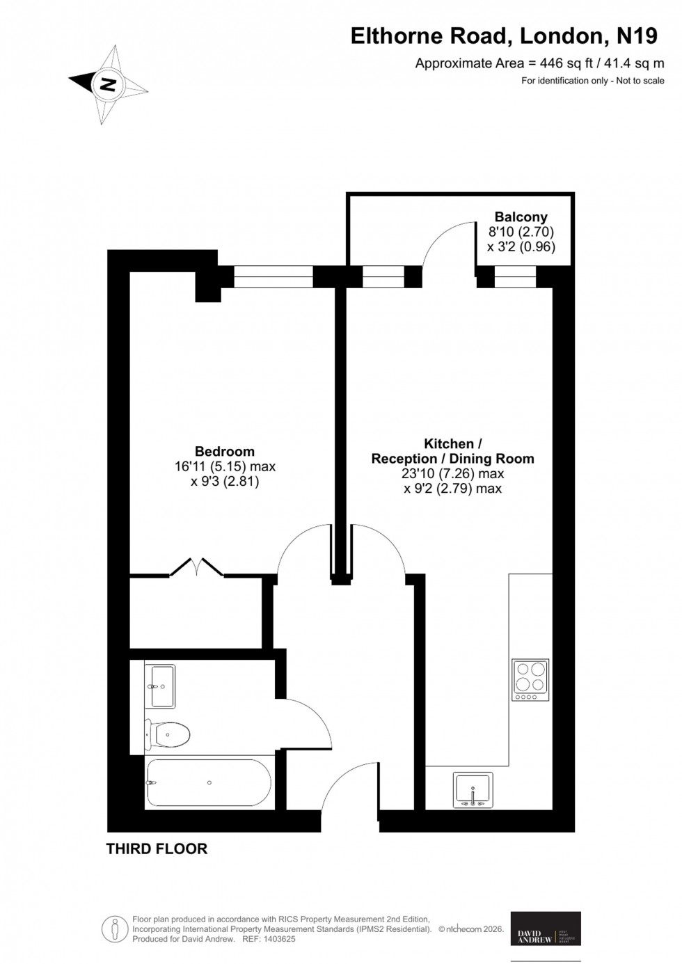 Floorplan for Elthorne Road, Kinver House, N19