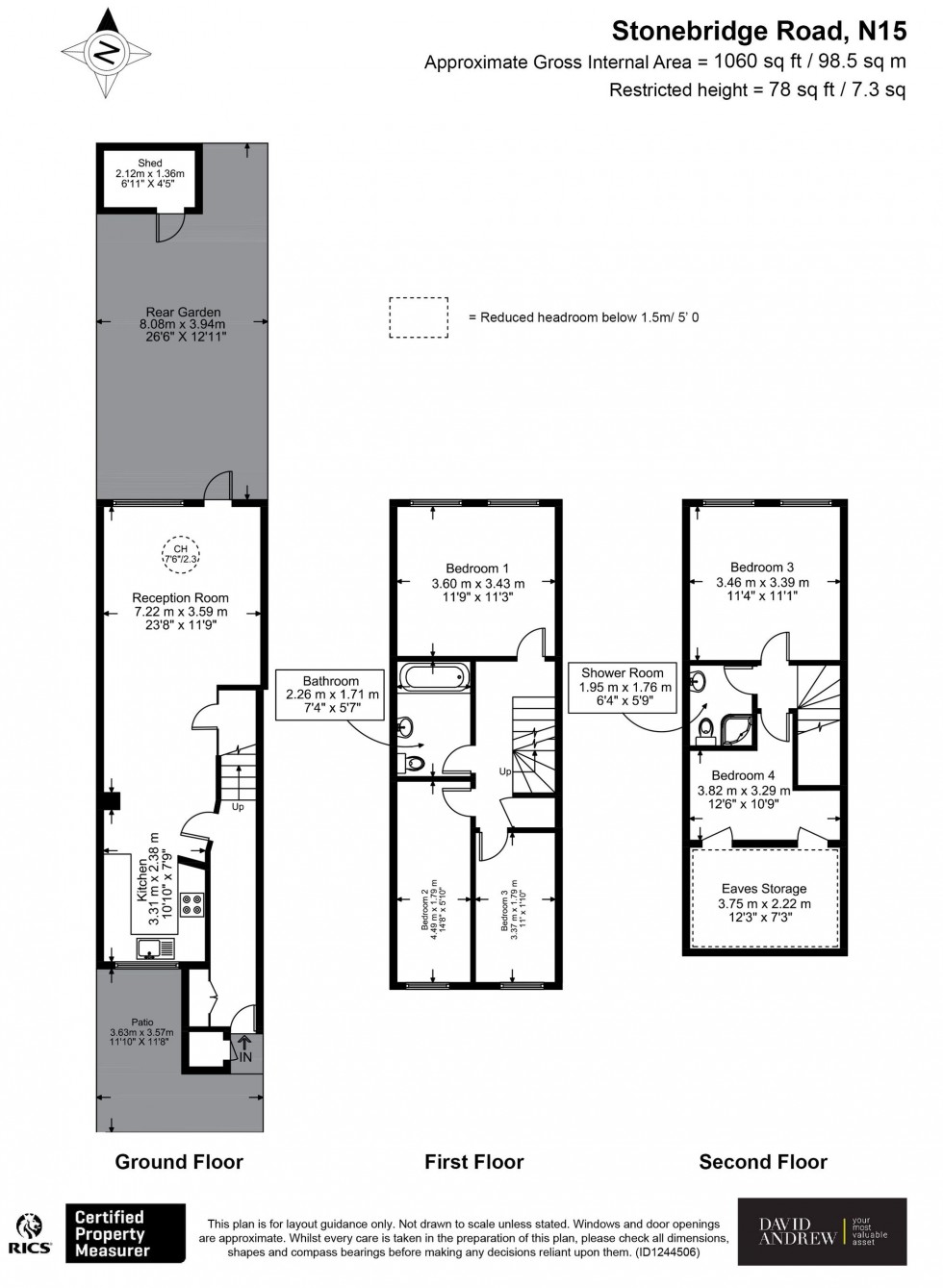 Floorplan for Stonebridge Road, London, N15