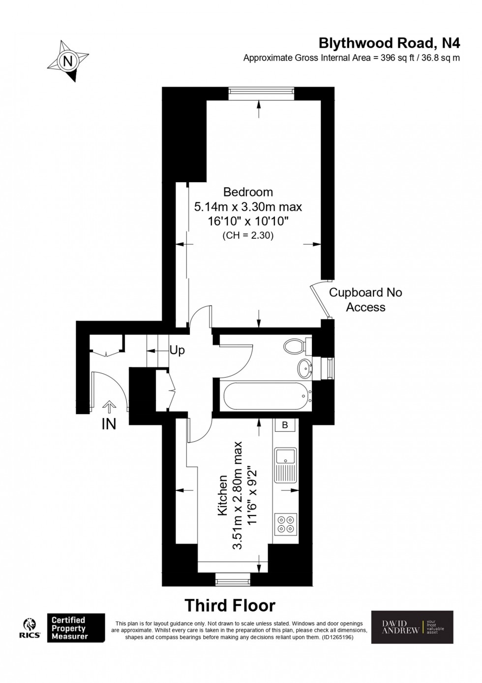 Floorplan for 58C Blythwood Road, London, N4