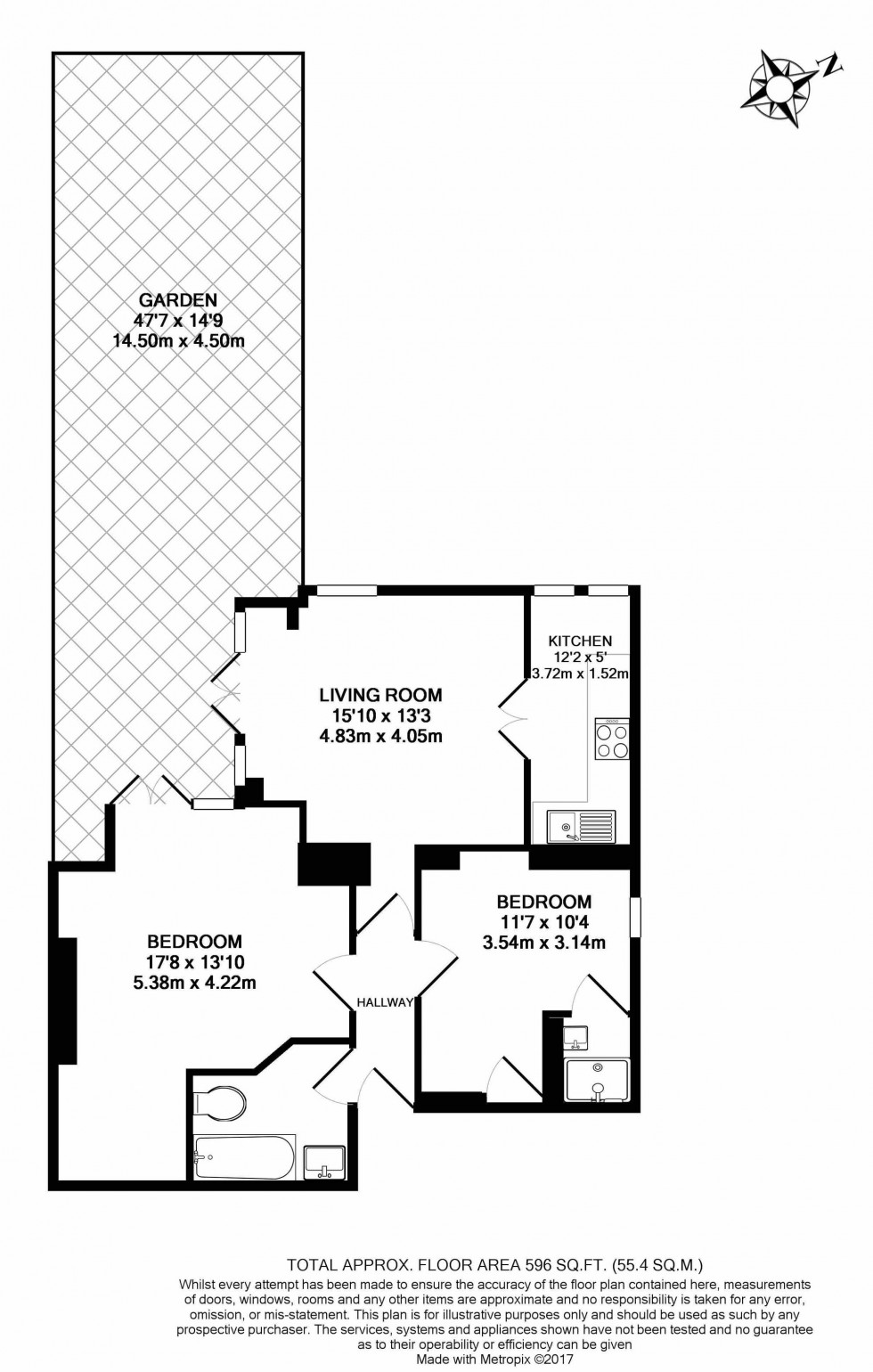 Floorplan for Portland Rise, London, N4