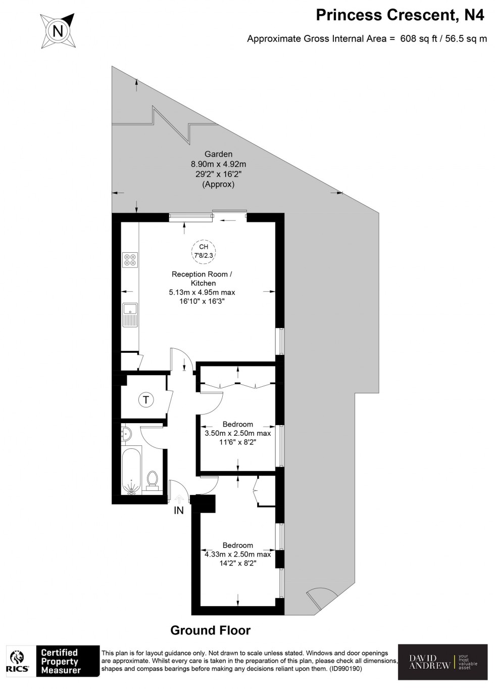 Floorplan for Princess Crescent, London, N4