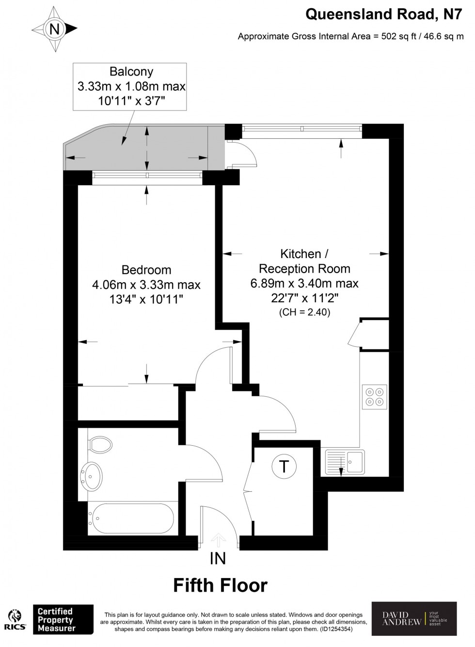 Floorplan for Queensland Road, London, N7