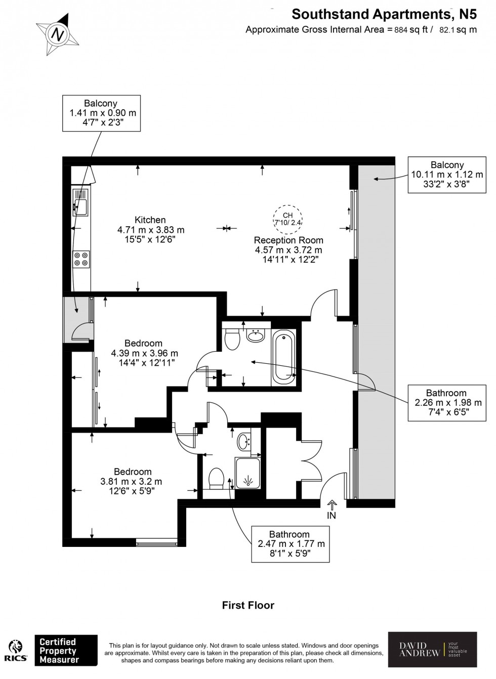 Floorplan for Highbury Stadium Square, London, N5