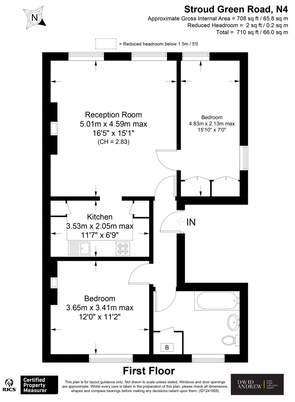 Floorplan for Stroud Green Road, London, N4