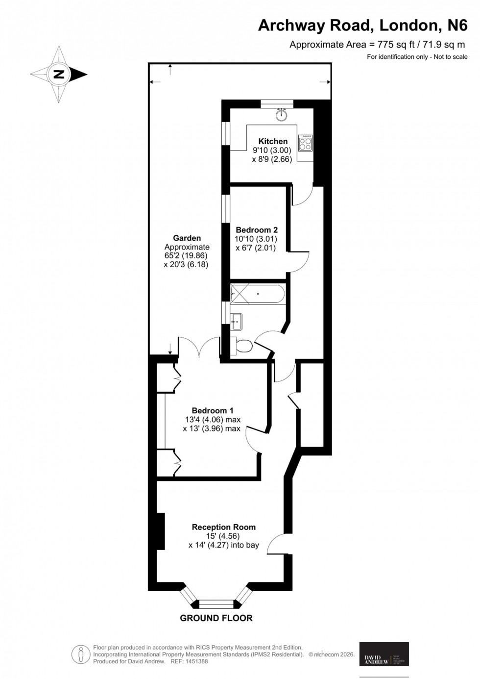 Floorplan for Archway Road, London, N6