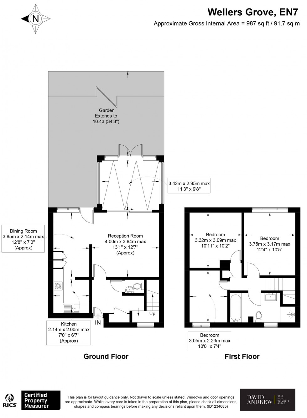 Floorplan for Wellers Grove, Cheshunt, EN7