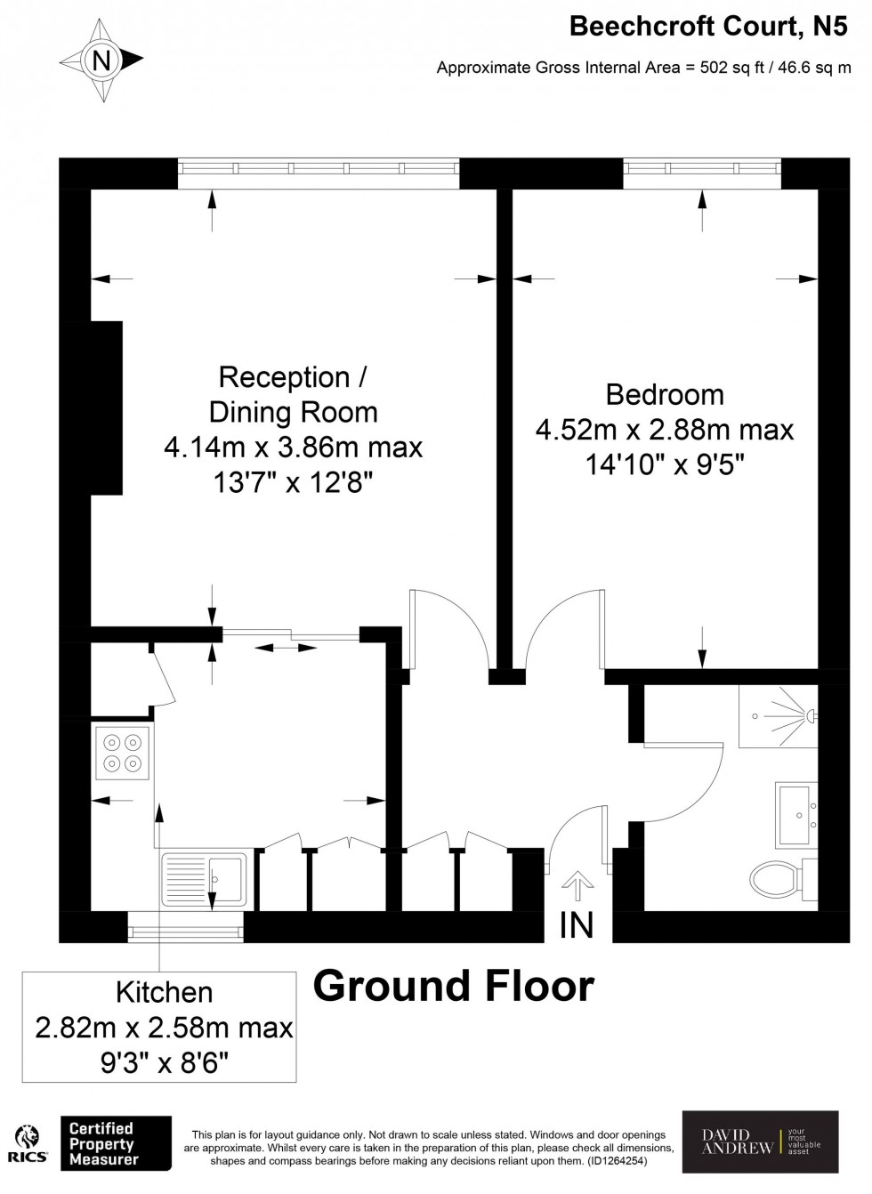 Floorplan for Leigh Road, Beechcroft Court Leigh Road, N5