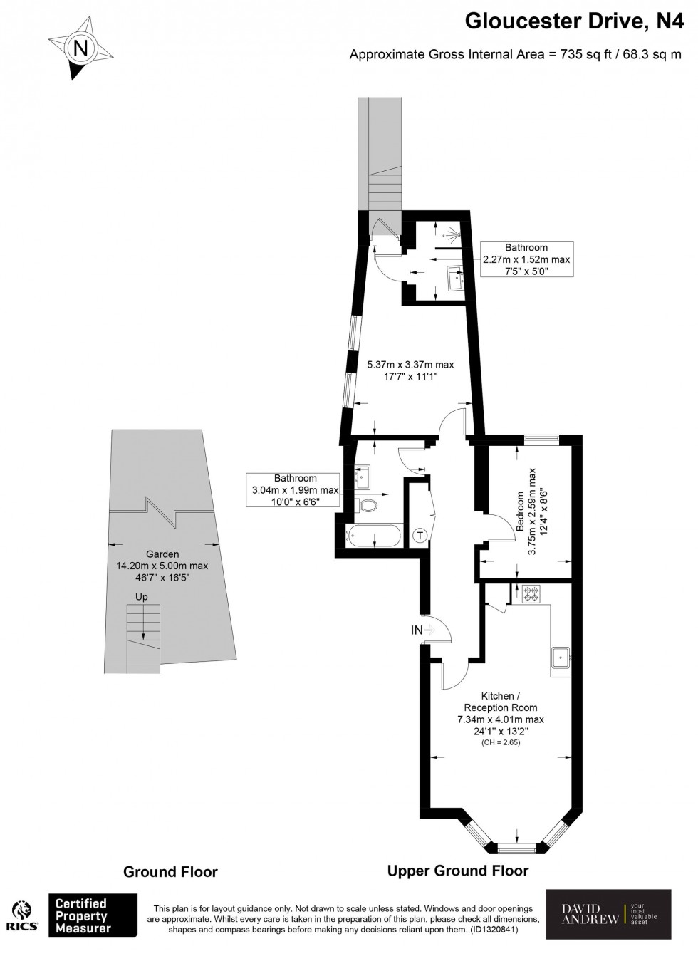 Floorplan for Gloucester Drive, London, N4