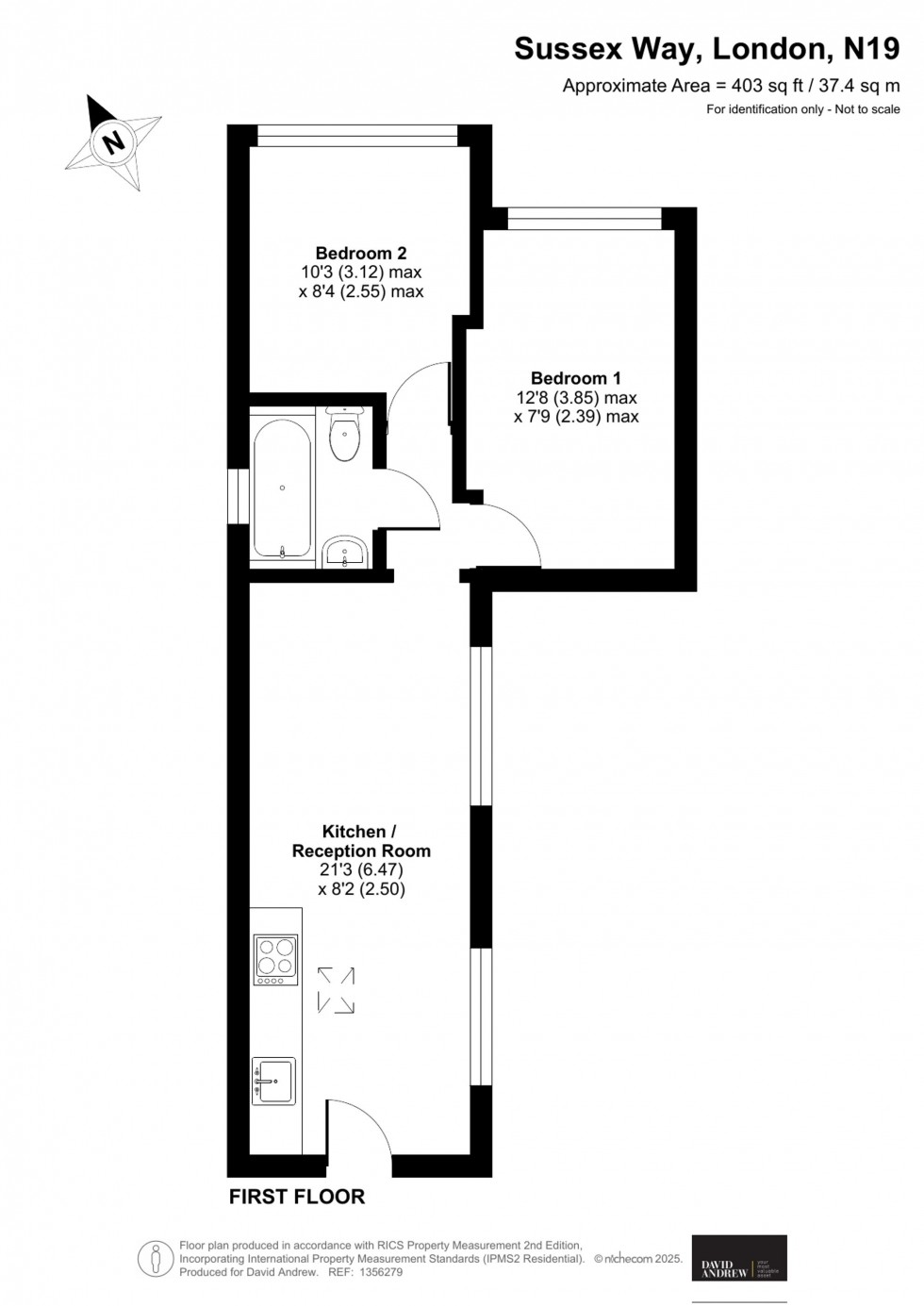 Floorplan for Sussex Way, London, N19