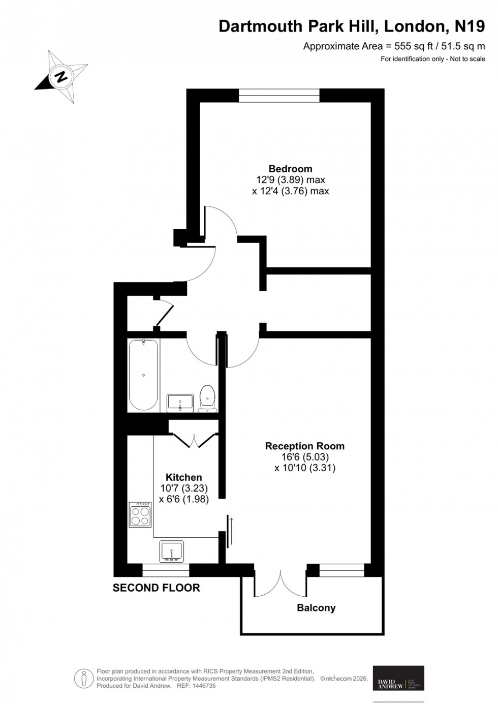 Floorplan for Dartmouth Park Hill, London, N19