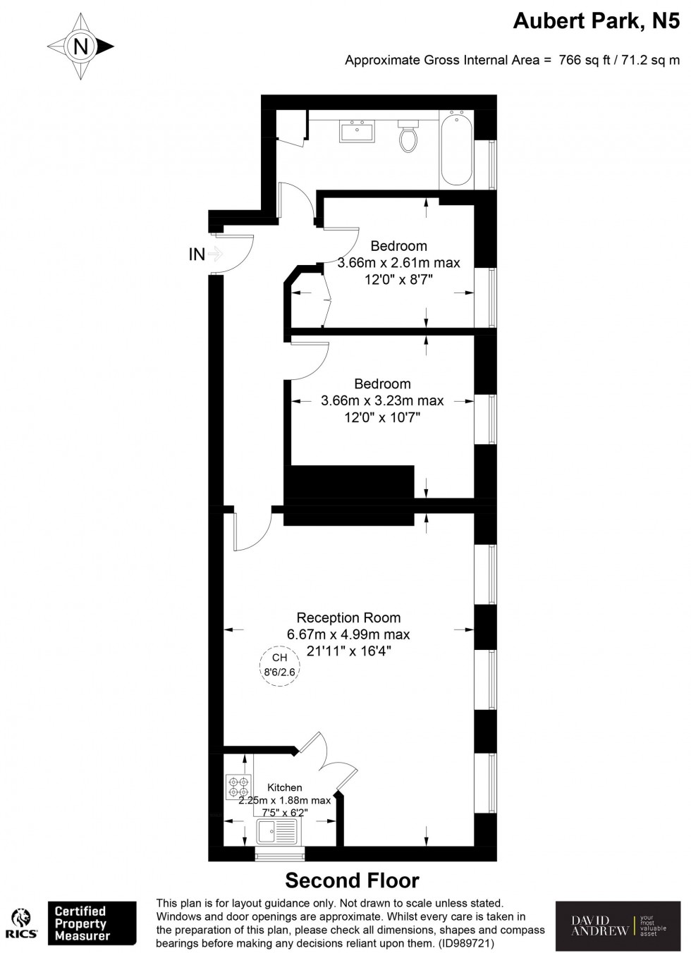 Floorplan for Aubert Park, London, N5