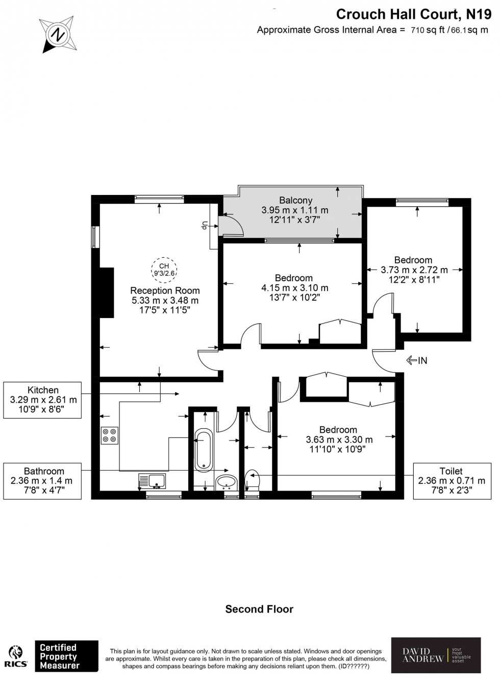 Floorplan for Sparsholt Road, Crouch Hall Court Sparsholt Road, N19