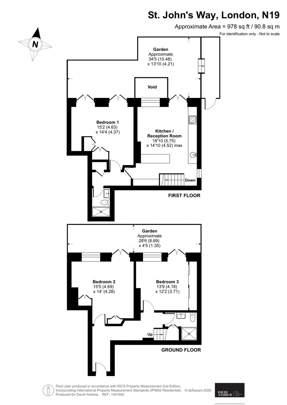 Floorplan for St. John's Way, London, N19