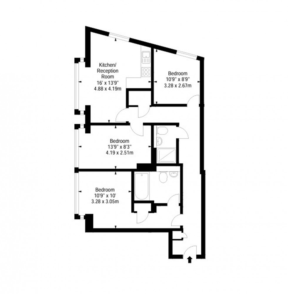 Floorplan for Merchant Square East, London, W2