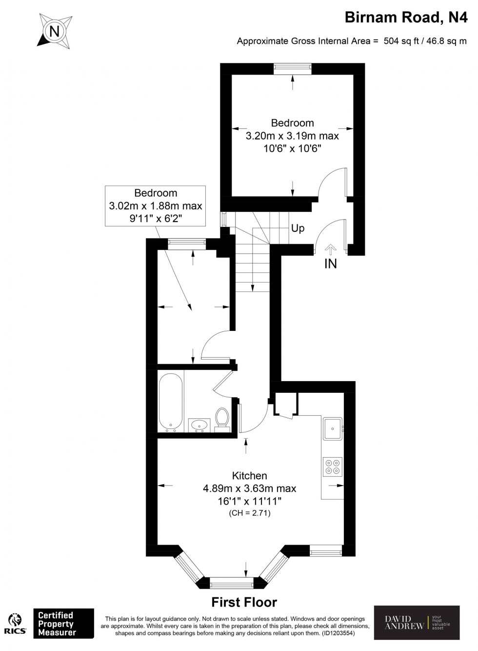 Floorplan for Birnam Road, London, N4