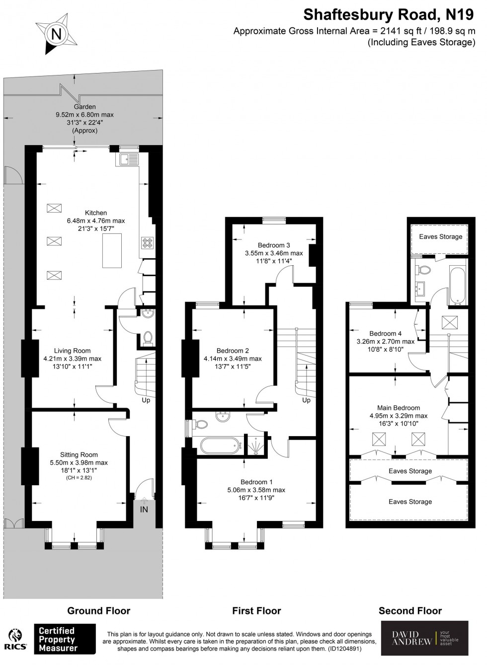 Floorplan for Shaftesbury Road, London, N19