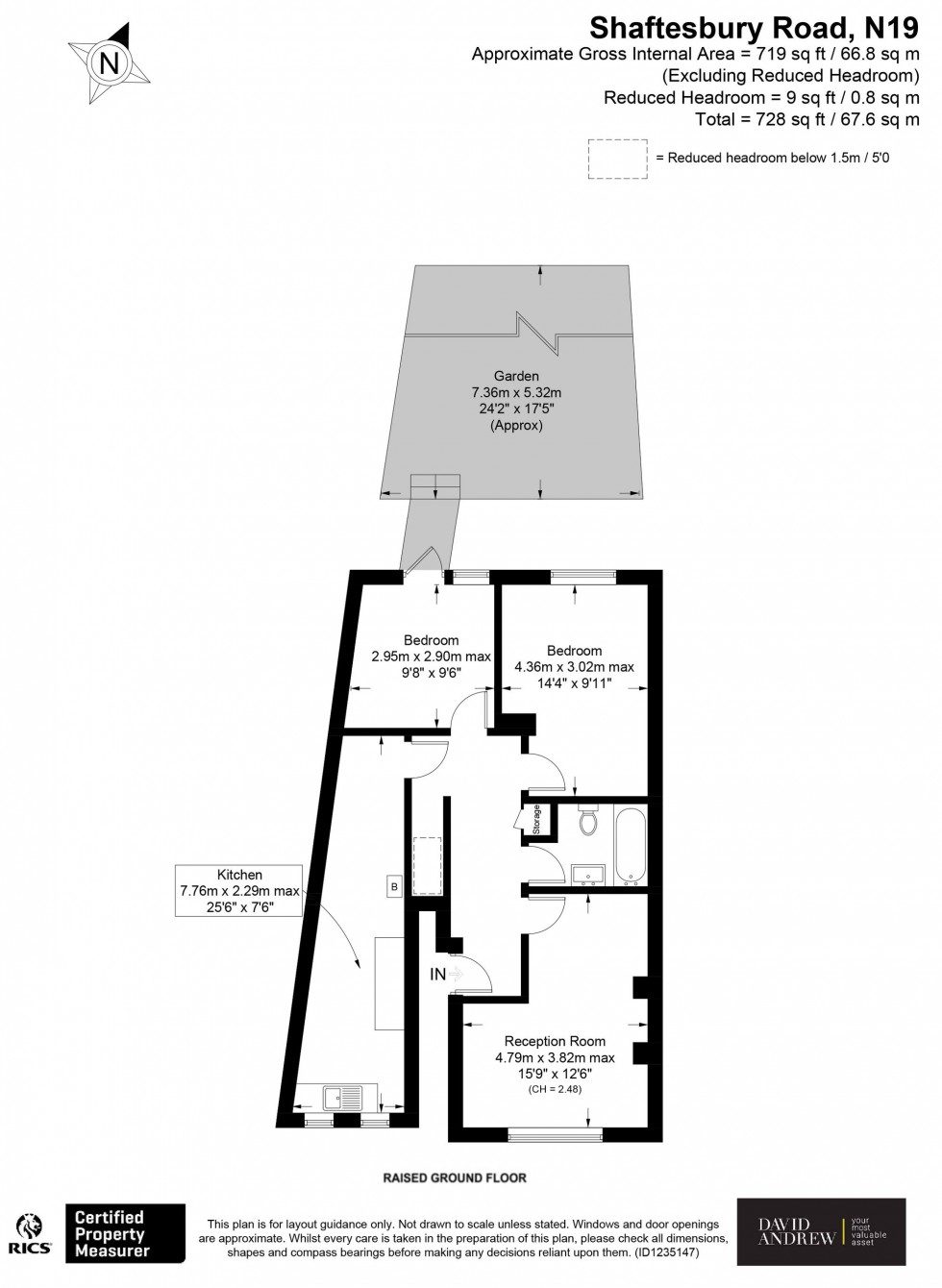 Floorplan for Shaftesbury Road, London, N19