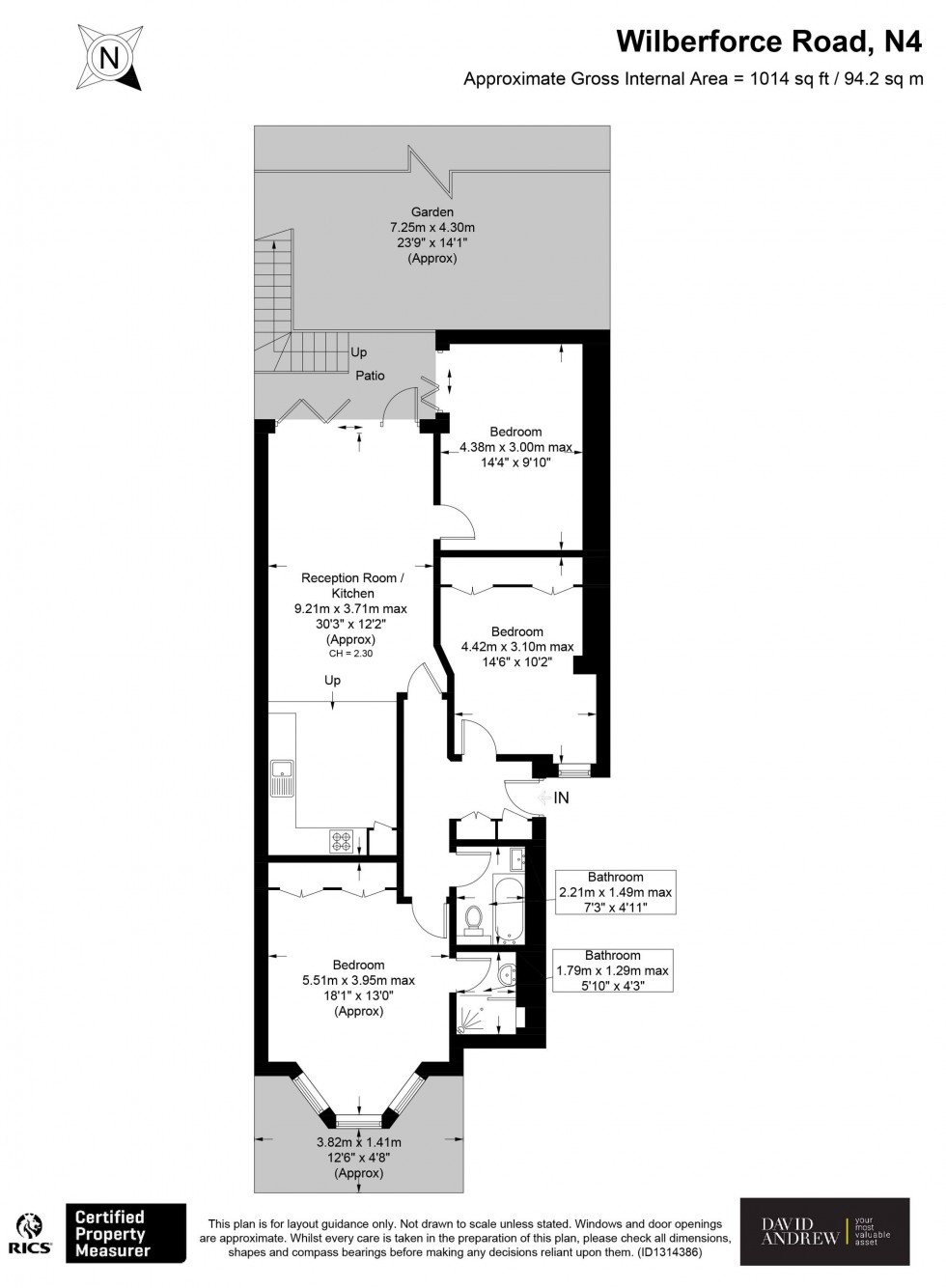 Floorplan for Wilberforce Road, London, N4