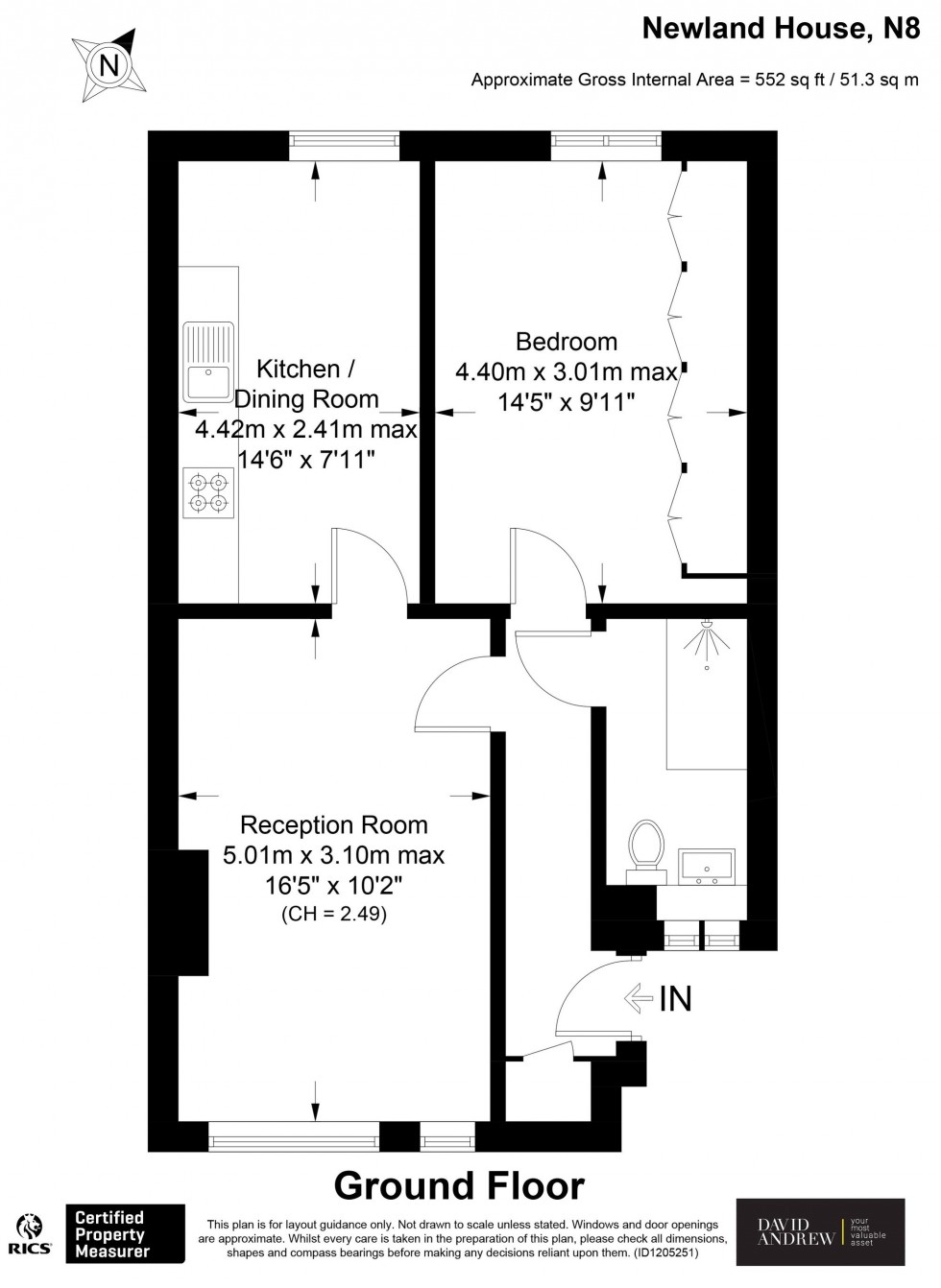Floorplan for Newland Road, Newland House Newland Road, N8