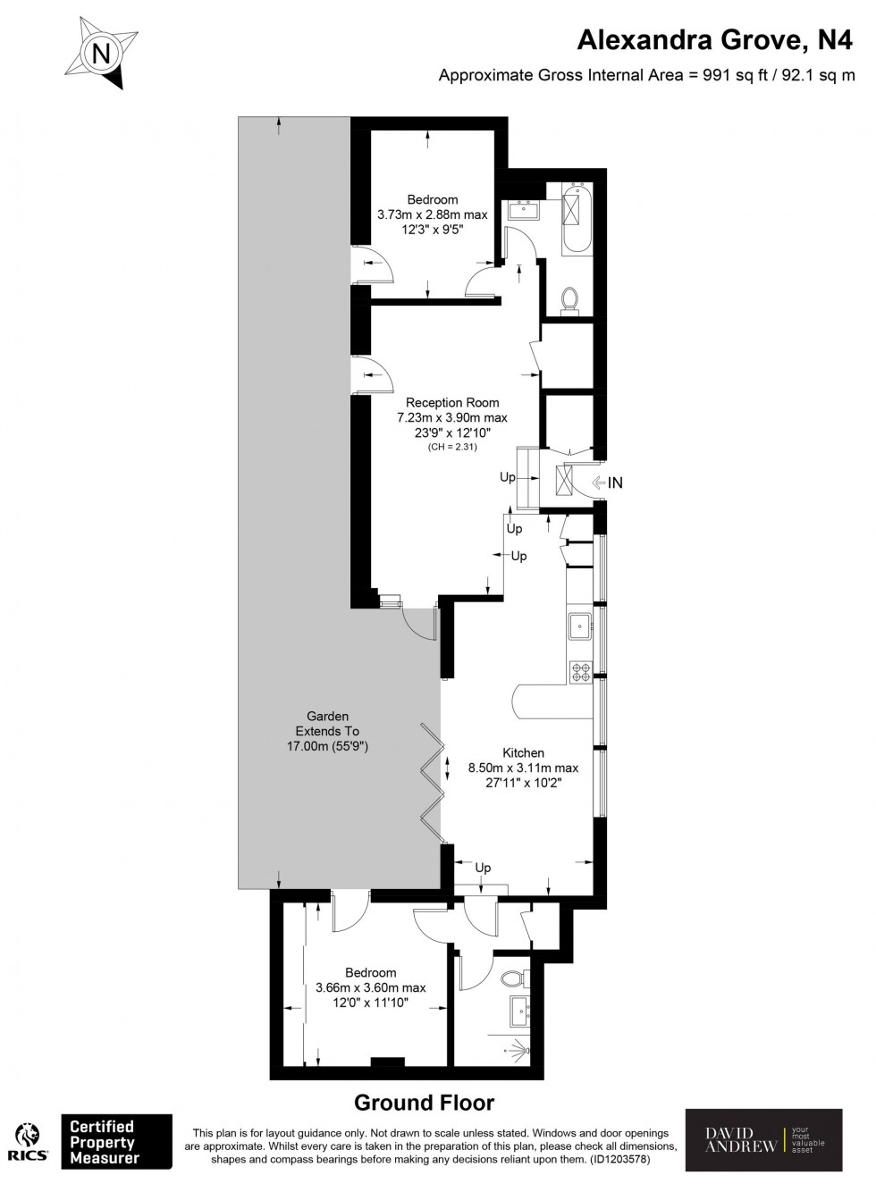 Floorplan for Alexandra Grove, London, N4