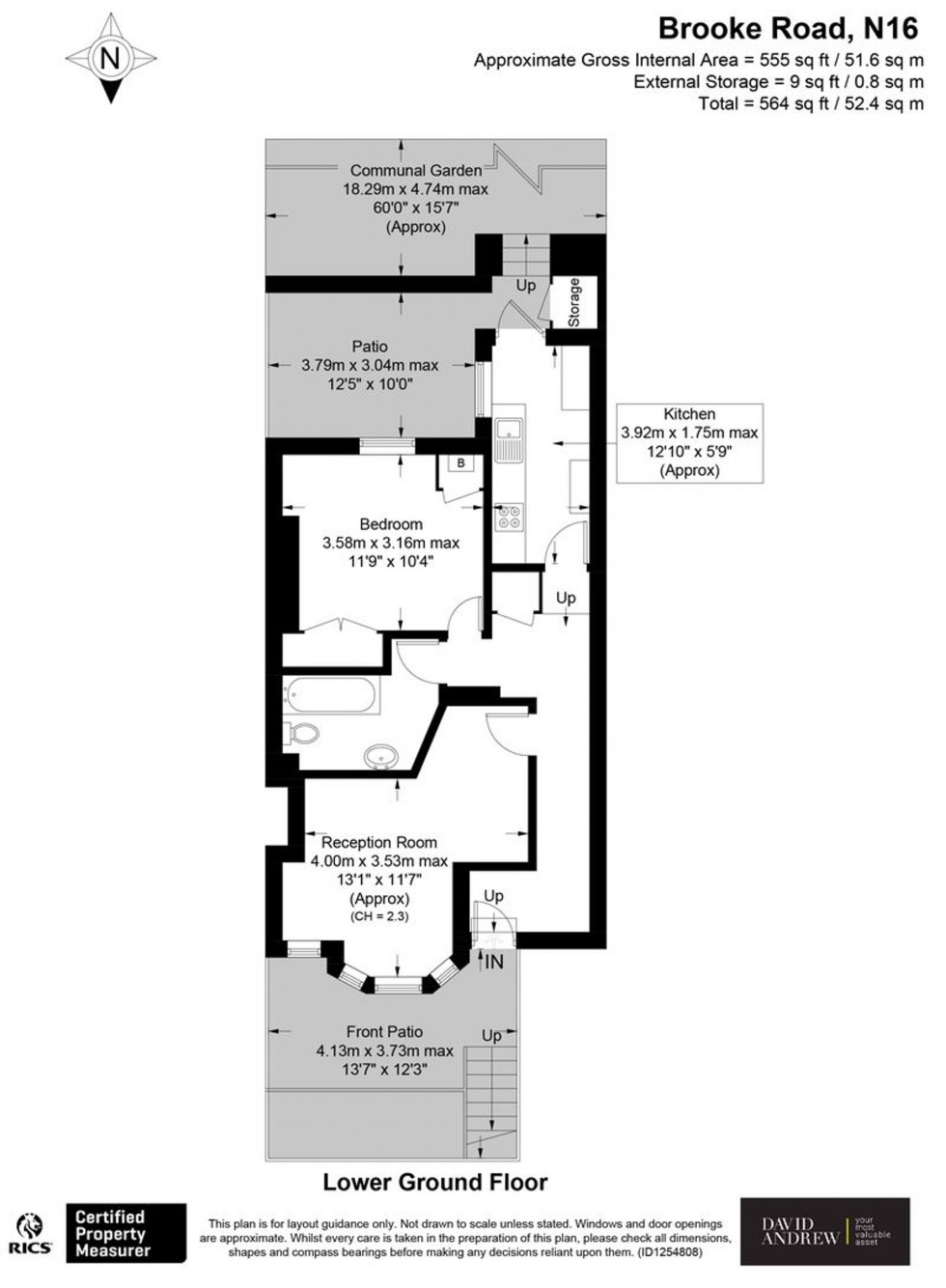 Floorplan for Brooke Road, London, N16
