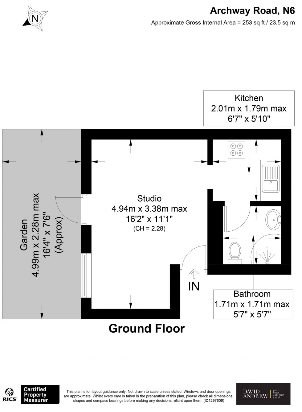 Floorplan for Archway Road, London, N6