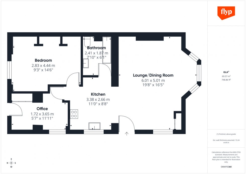 Floorplan for Tufnell Park Road, London, N7