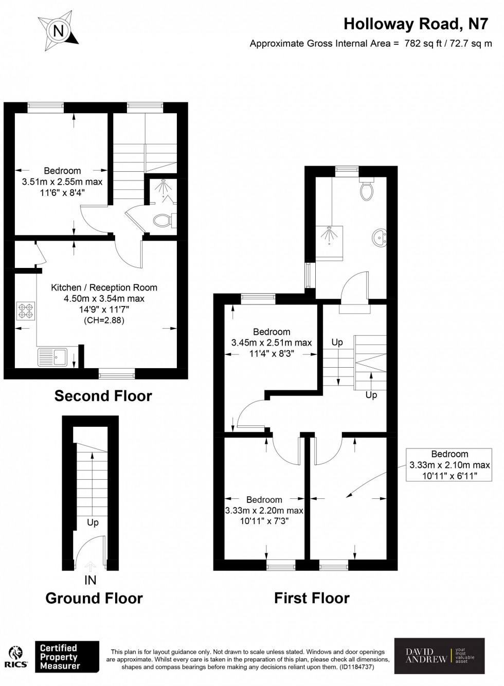 Floorplan for Holloway Road, London, N7