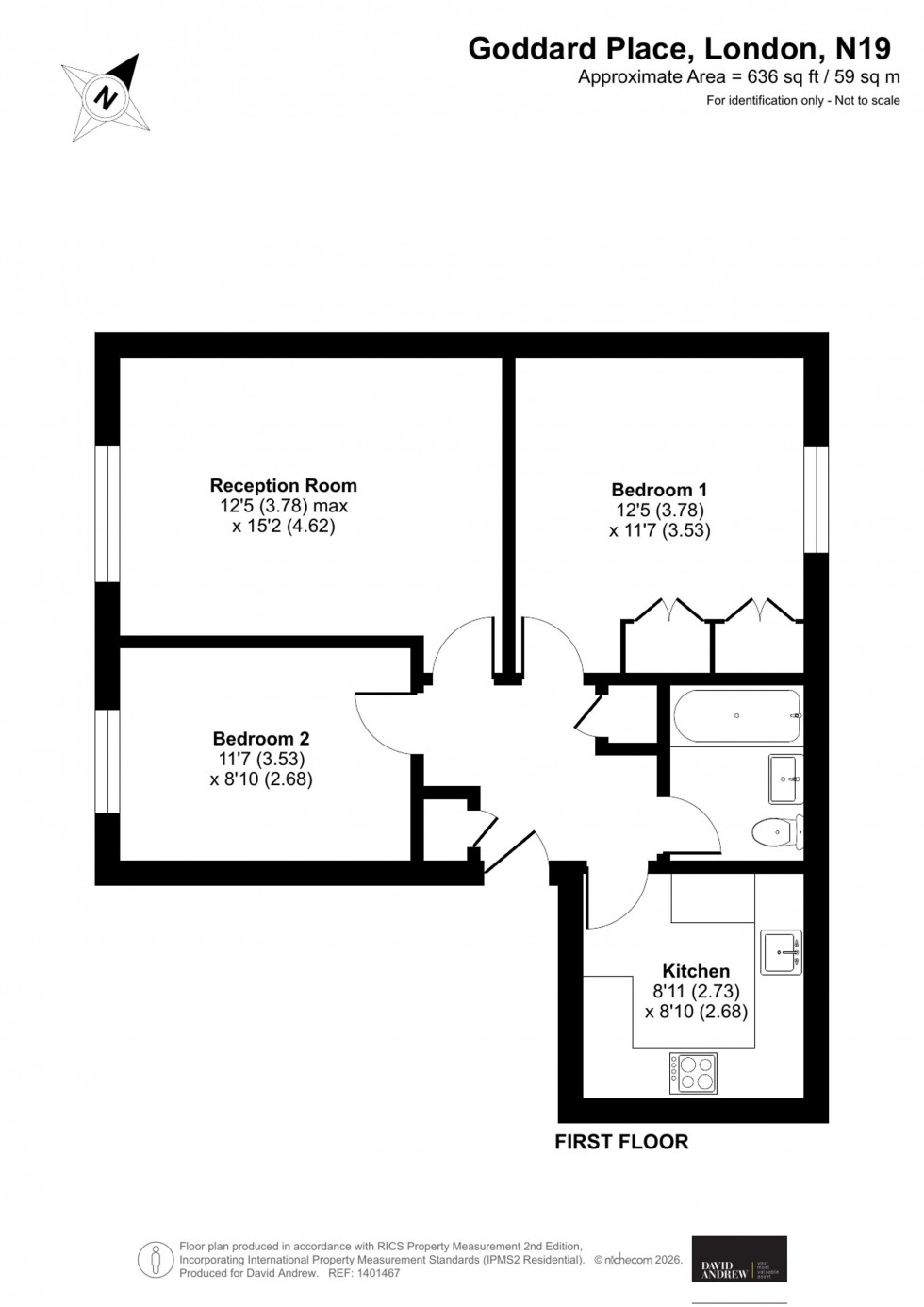 Floorplan for Goddard Place, London, N19