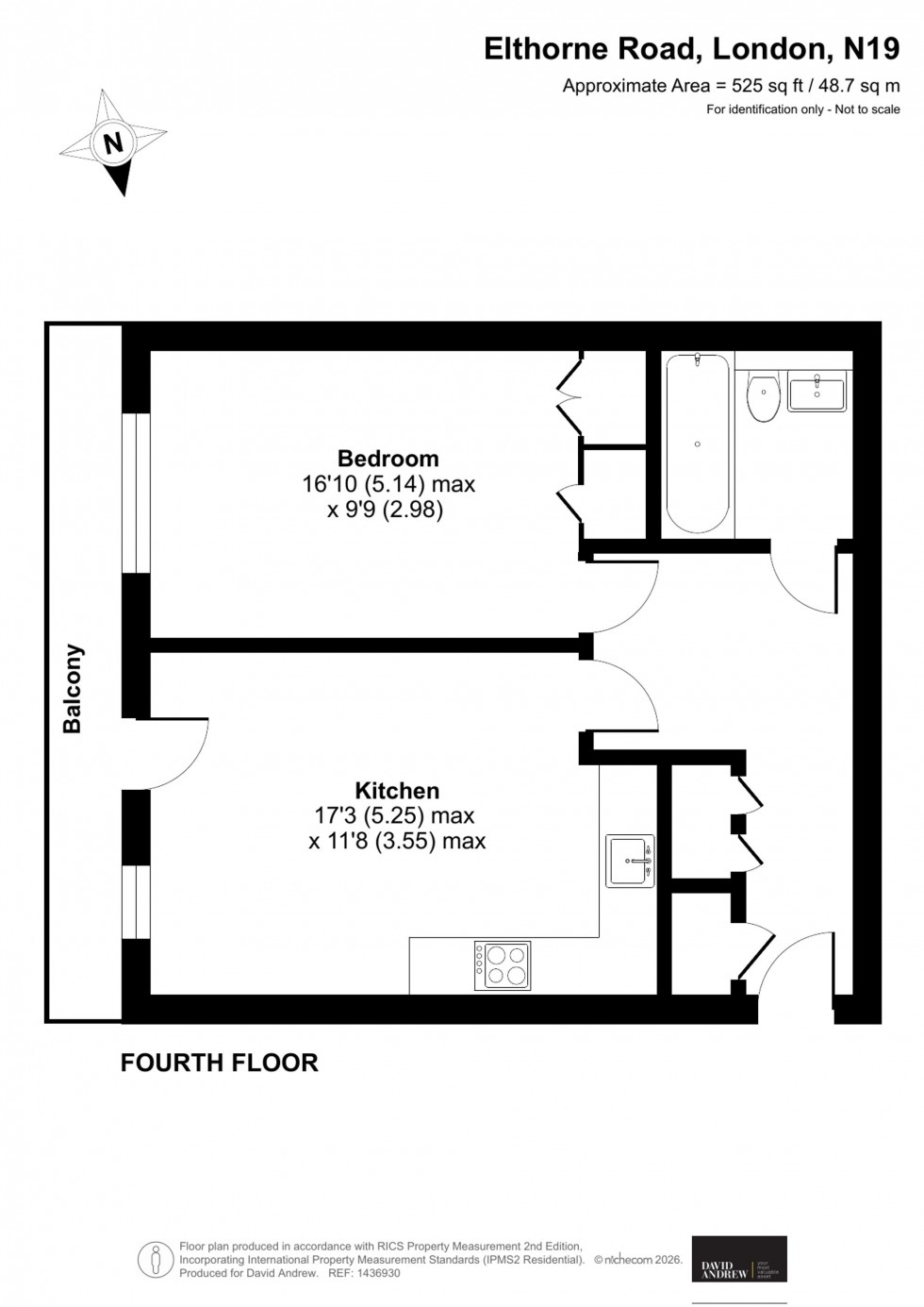 Floorplan for Elthorne Road, Kinver House, N19