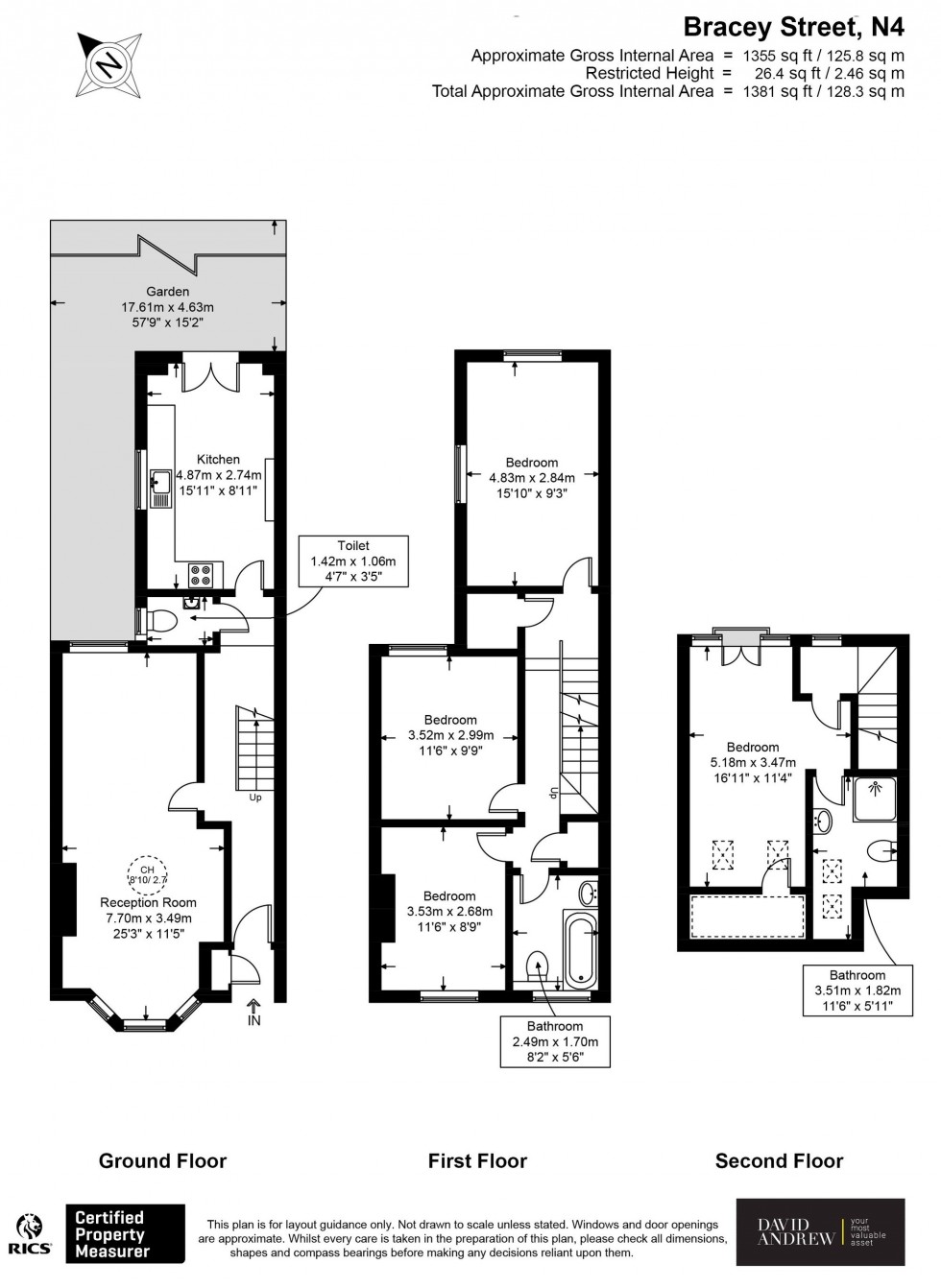 Floorplan for Bracey Street, London, N4