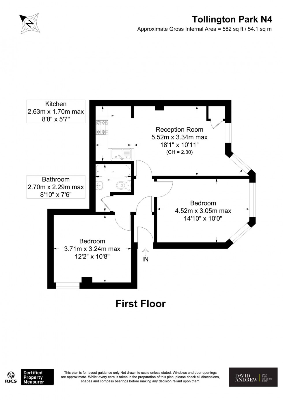Floorplan for Tollington Park, London, N4