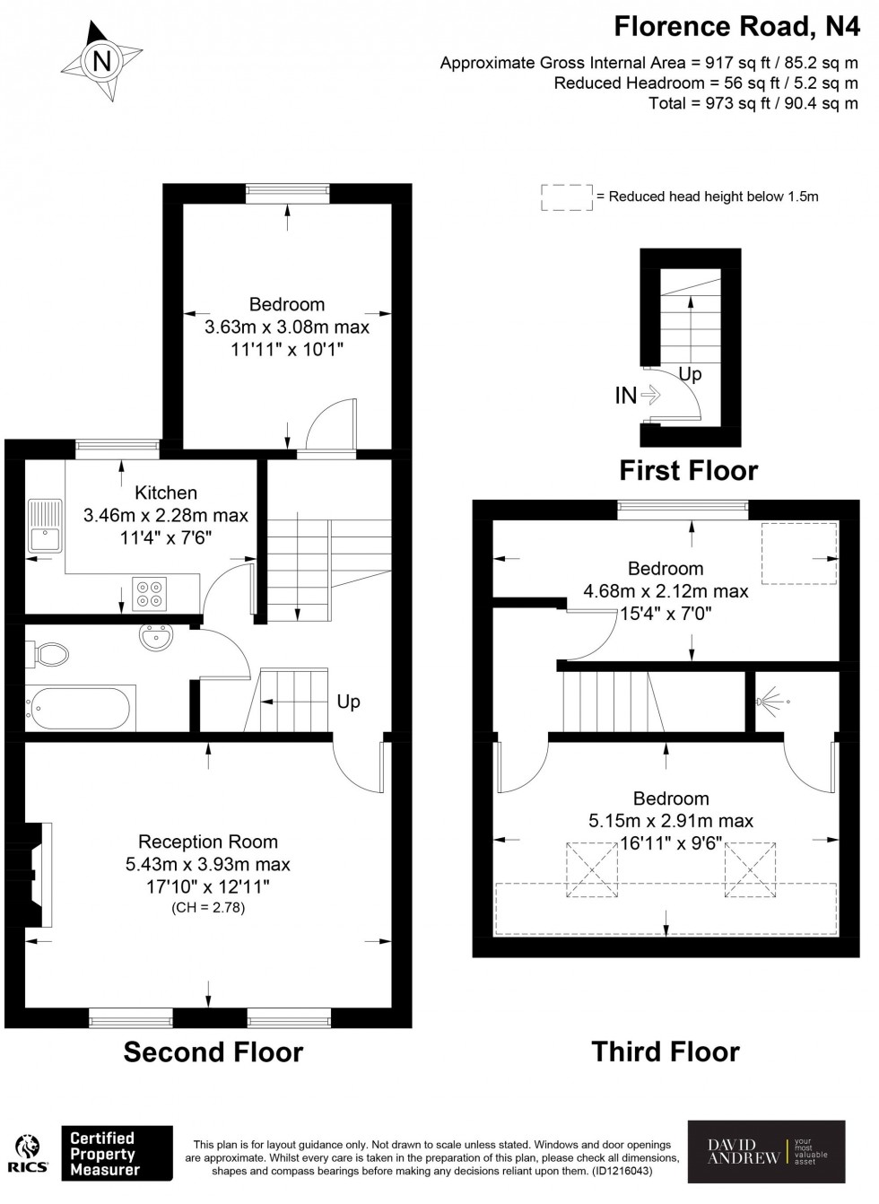 Floorplan for Florence Road, London, N4