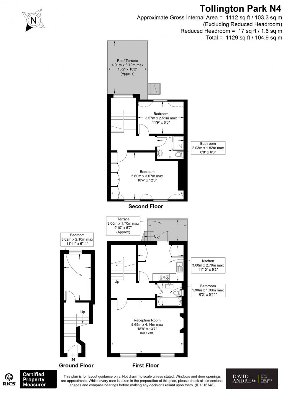 Floorplan for Tollington Park, London, N4
