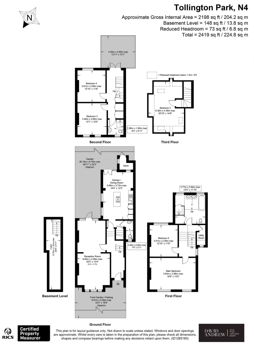 Floorplan for Tollington Park, London, N4
