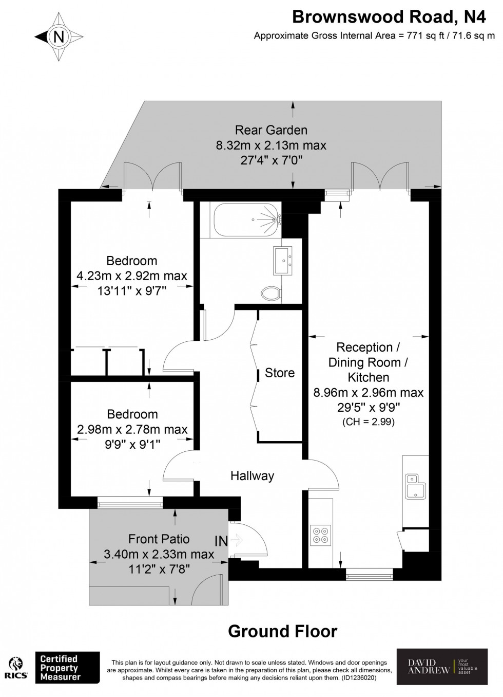 Floorplan for Brownswood Road, London, N4