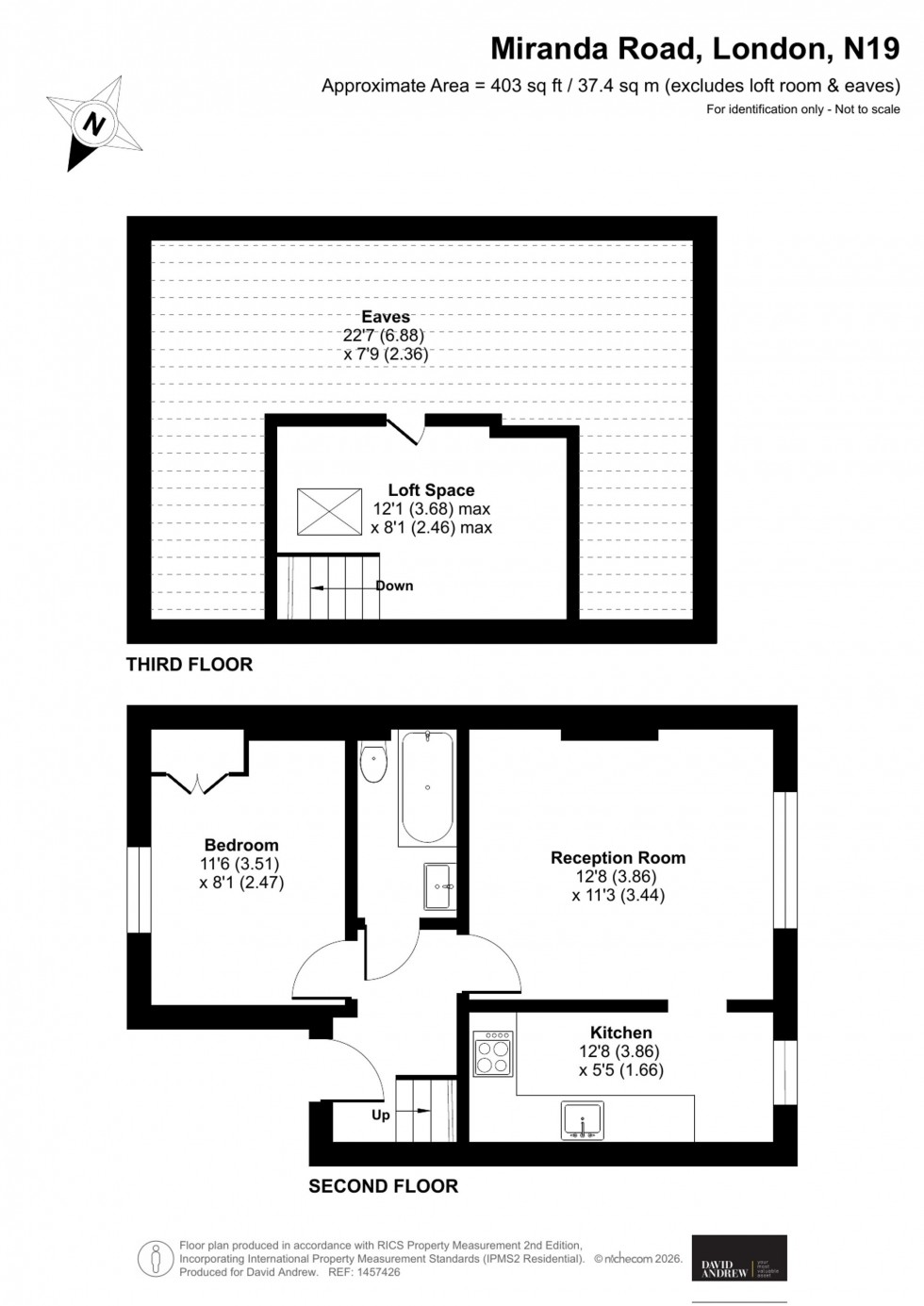 Floorplan for Miranda Road, London, N19