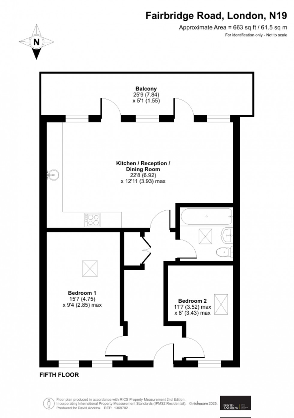 Floorplan for Fairbridge Road, London, N19