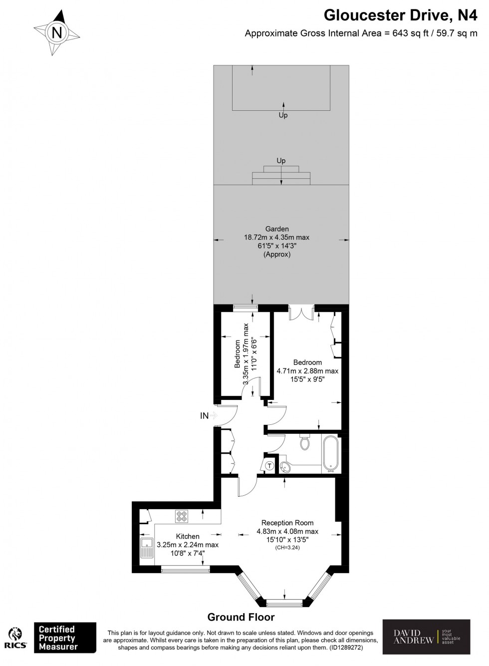 Floorplan for Gloucester Drive, London, N4