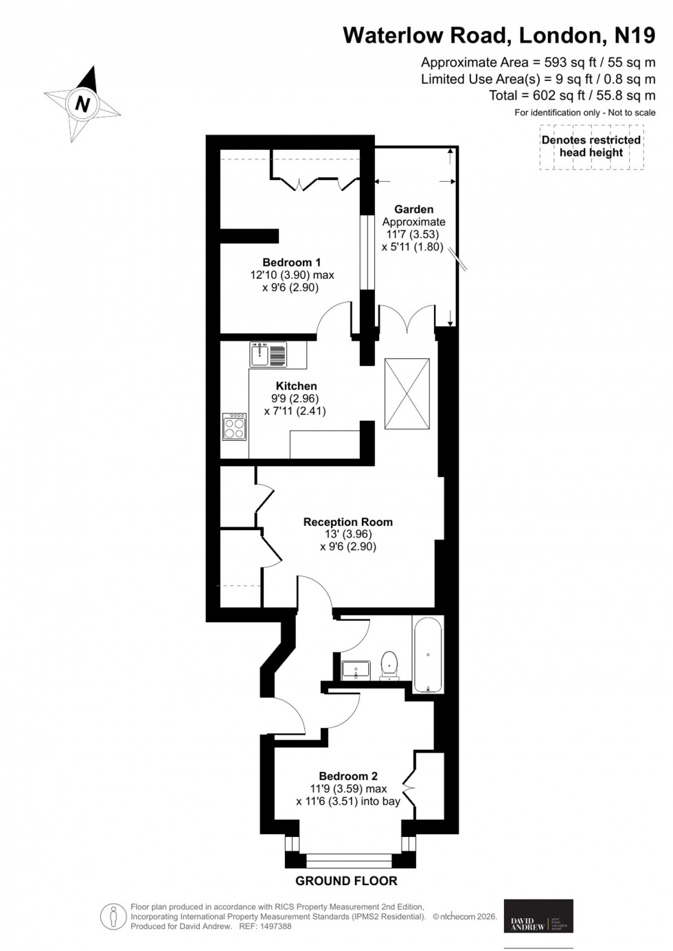 Floorplan for Waterlow Road, London, N19