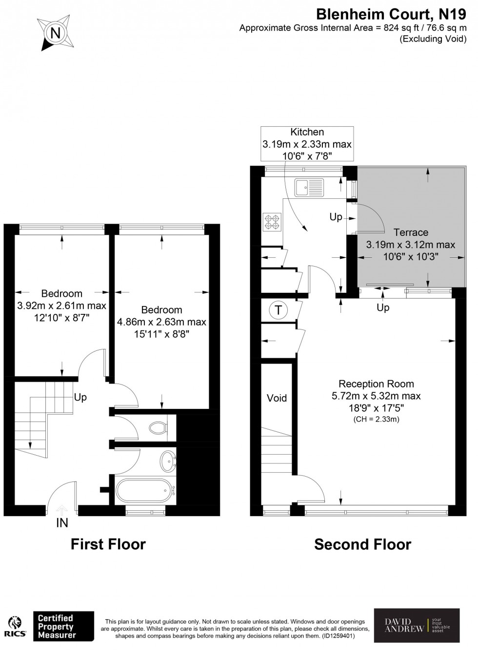Floorplan for Marlborough Road, Blenheim Court Marlborough Road, N19
