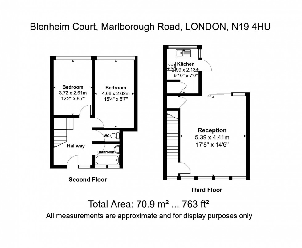 Floorplan for Marlborough Road, Blenheim Court Marlborough Road, N19