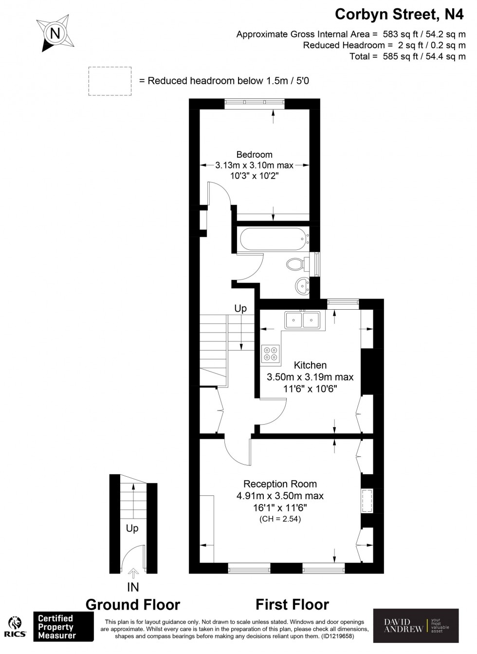Floorplan for Corbyn Street, London, N4