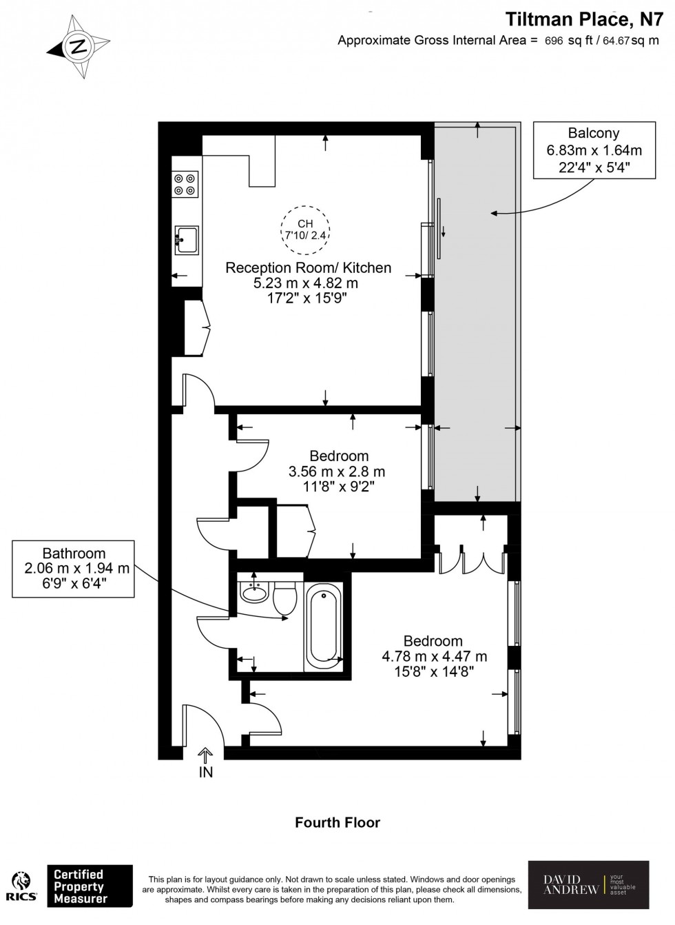 Floorplan for Tiltman Place, London, N7