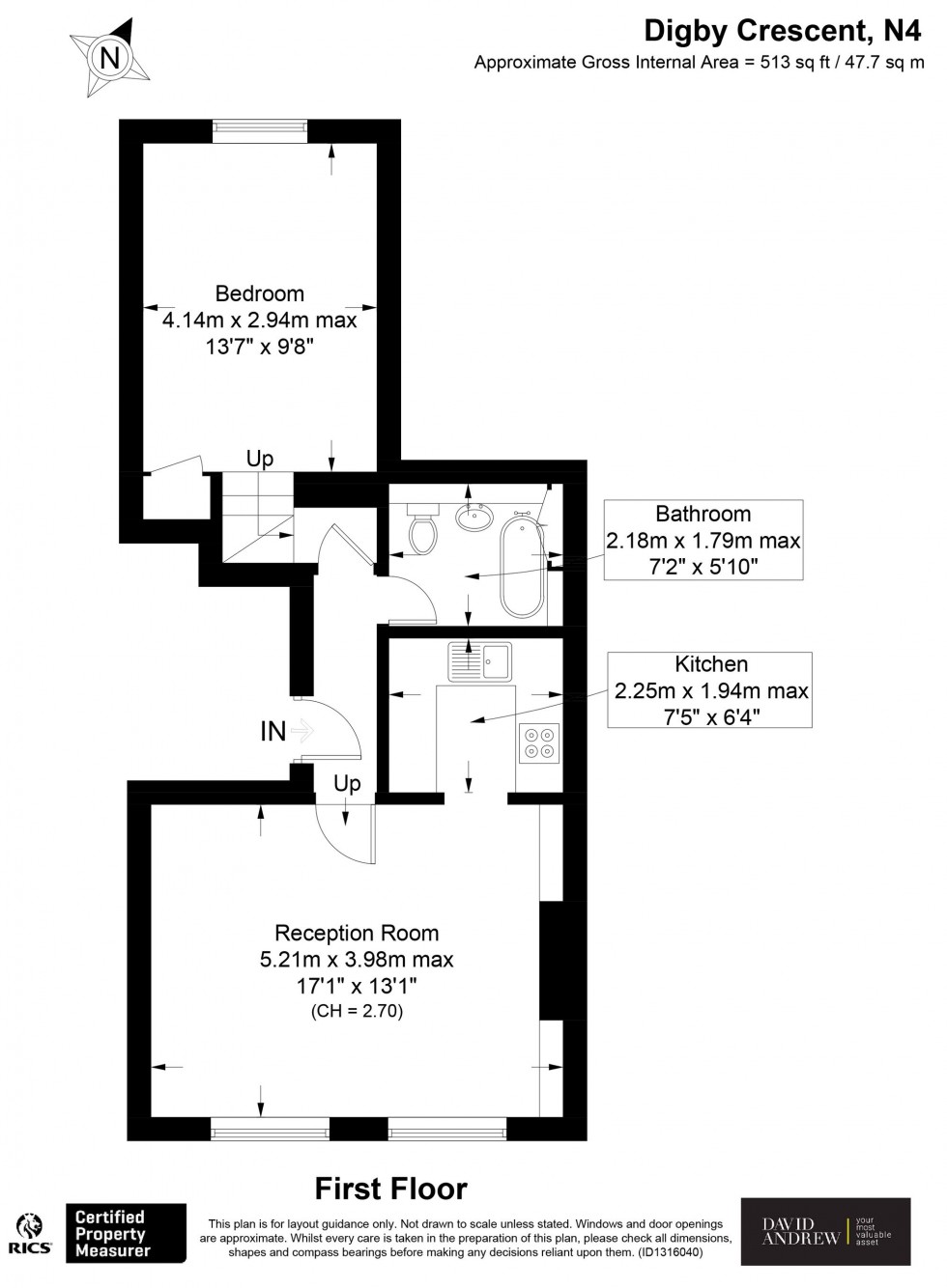 Floorplan for Digby Crescent, London, N4