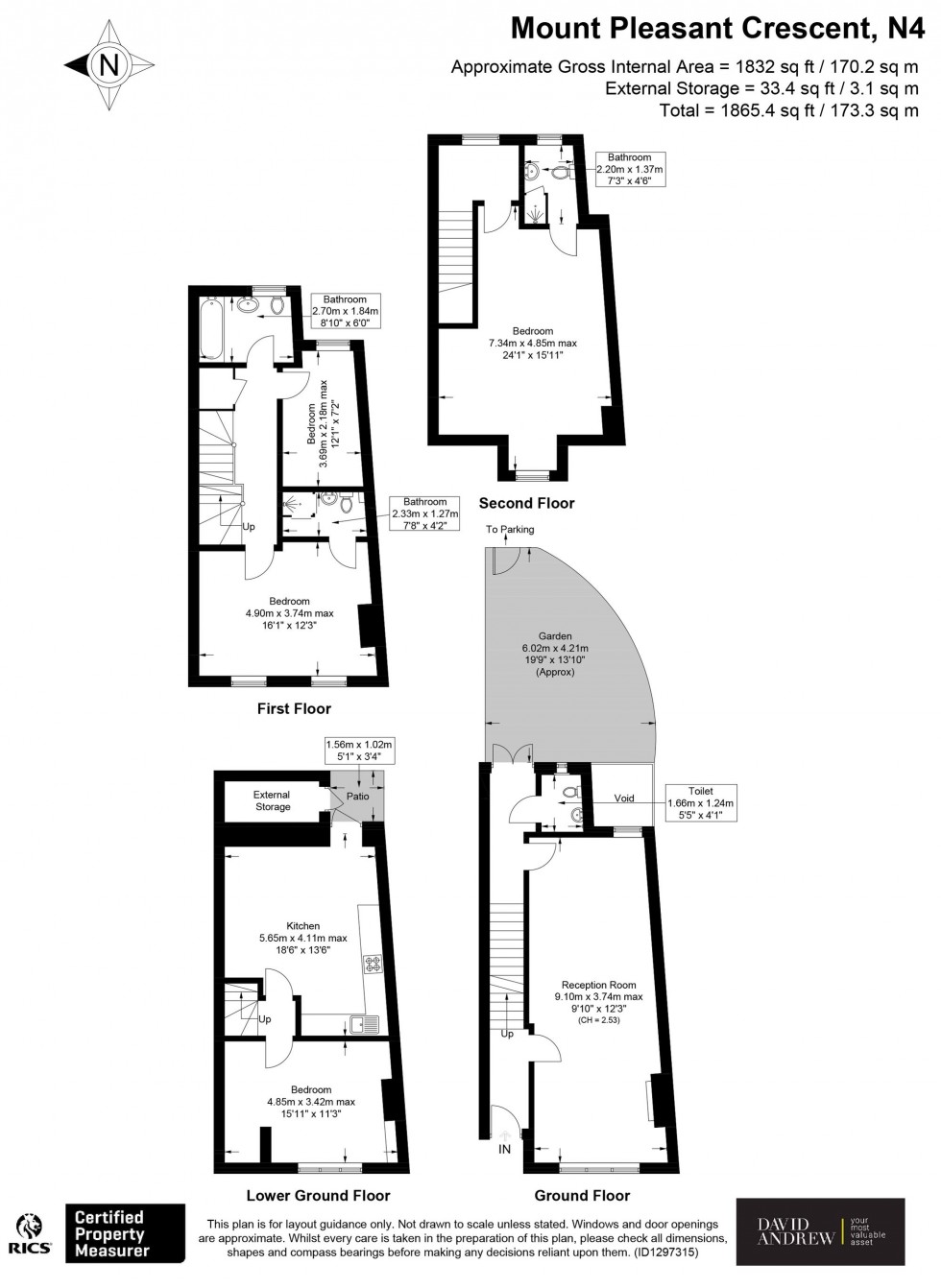 Floorplan for Mount Pleasant Crescent, London, N4