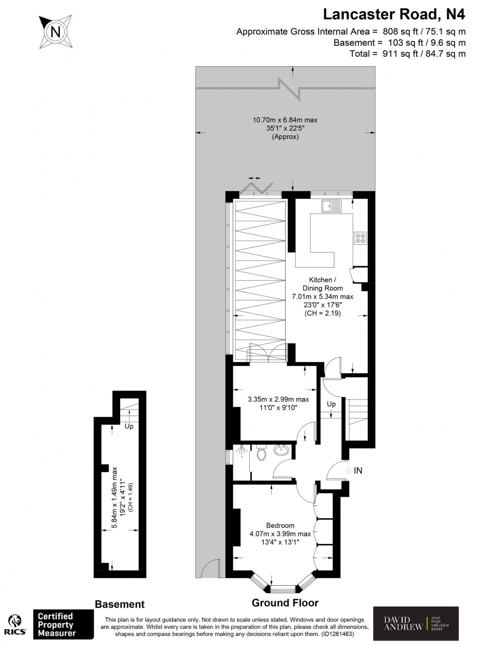 Floorplan for Lancaster Road, London, N4