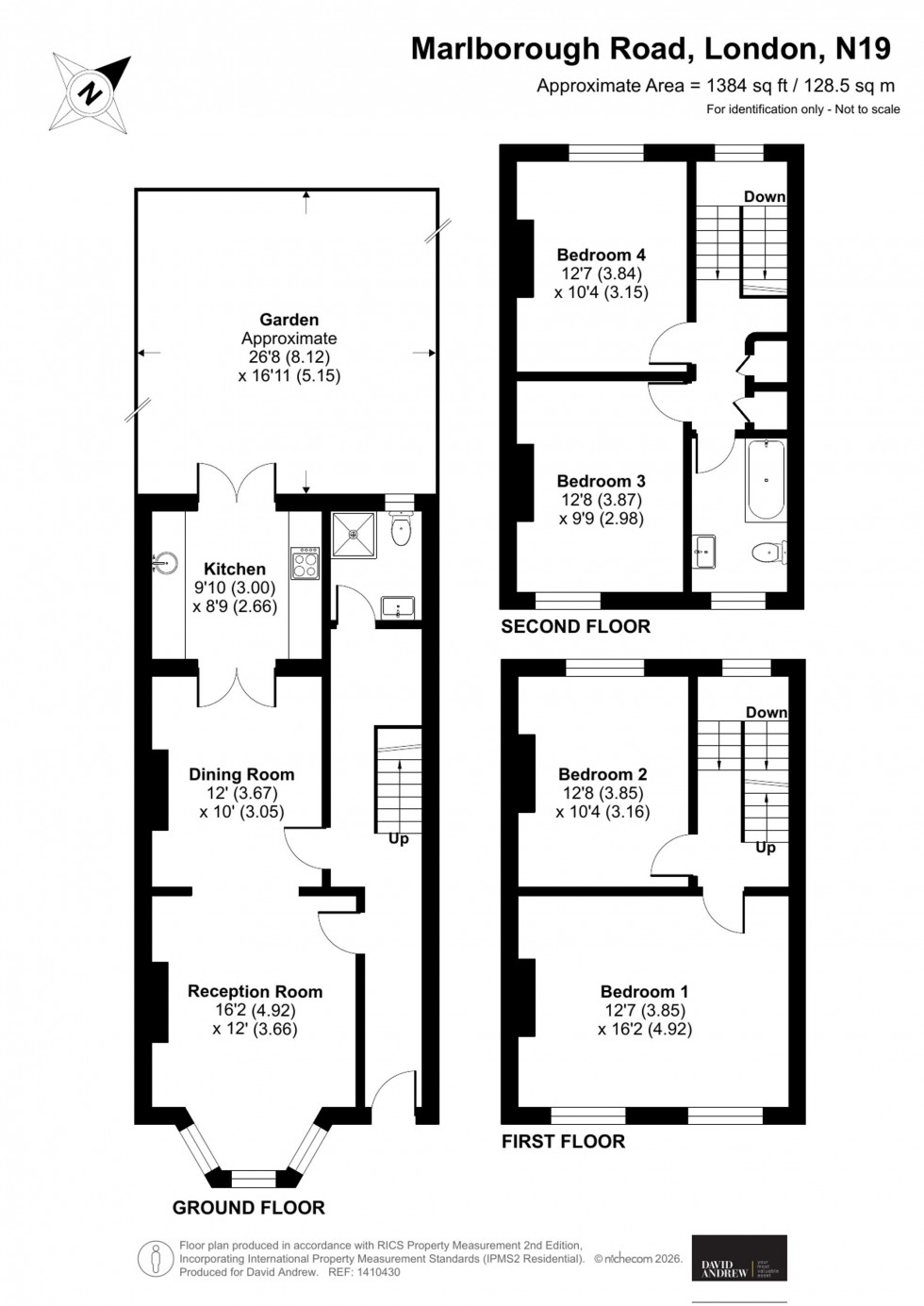 Floorplan for Marlborough Road, London, N19