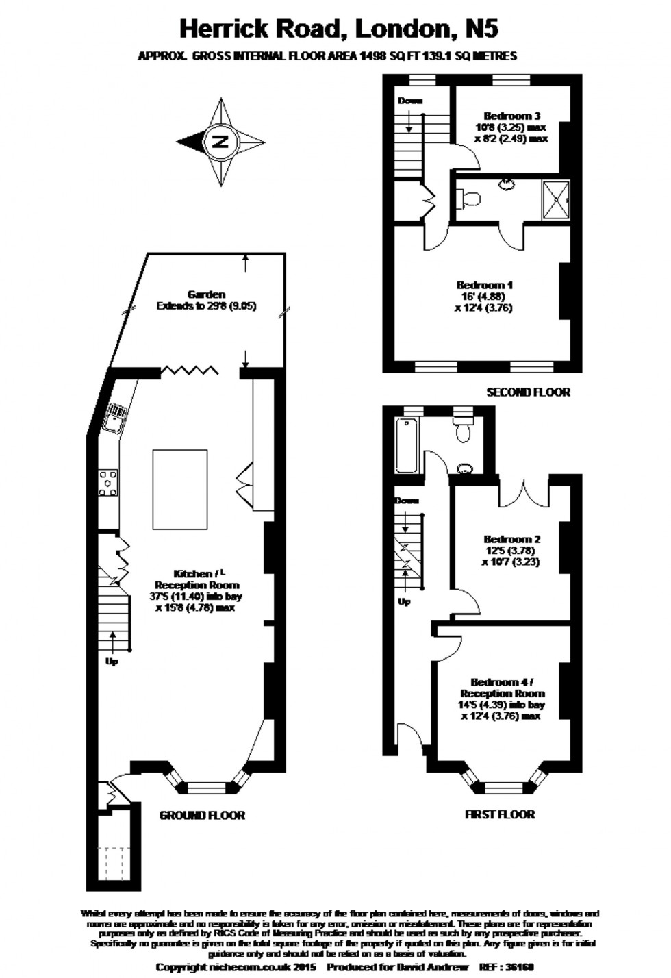 Floorplan for Herrick Road, London, N5