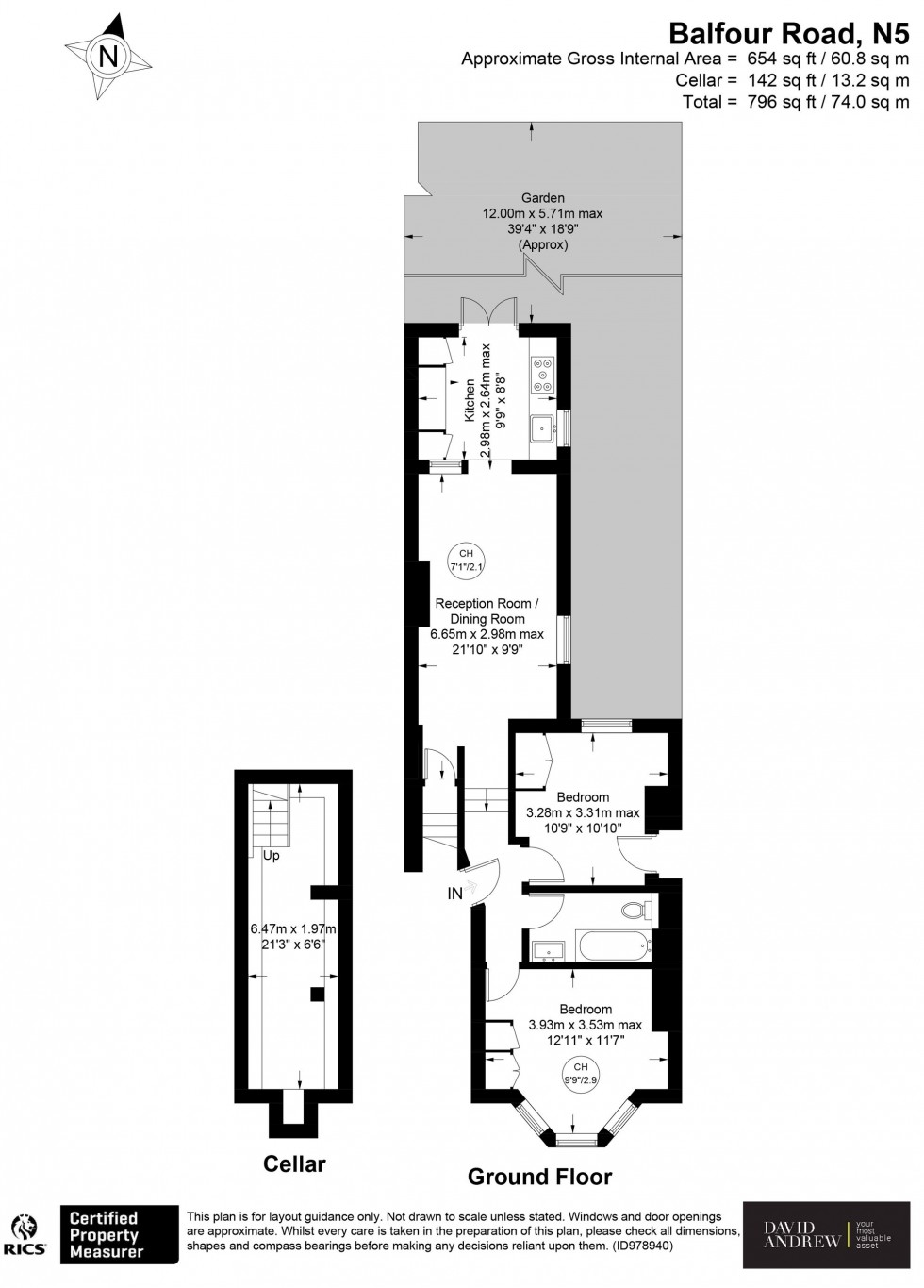 Floorplan for Balfour Road, London, N5